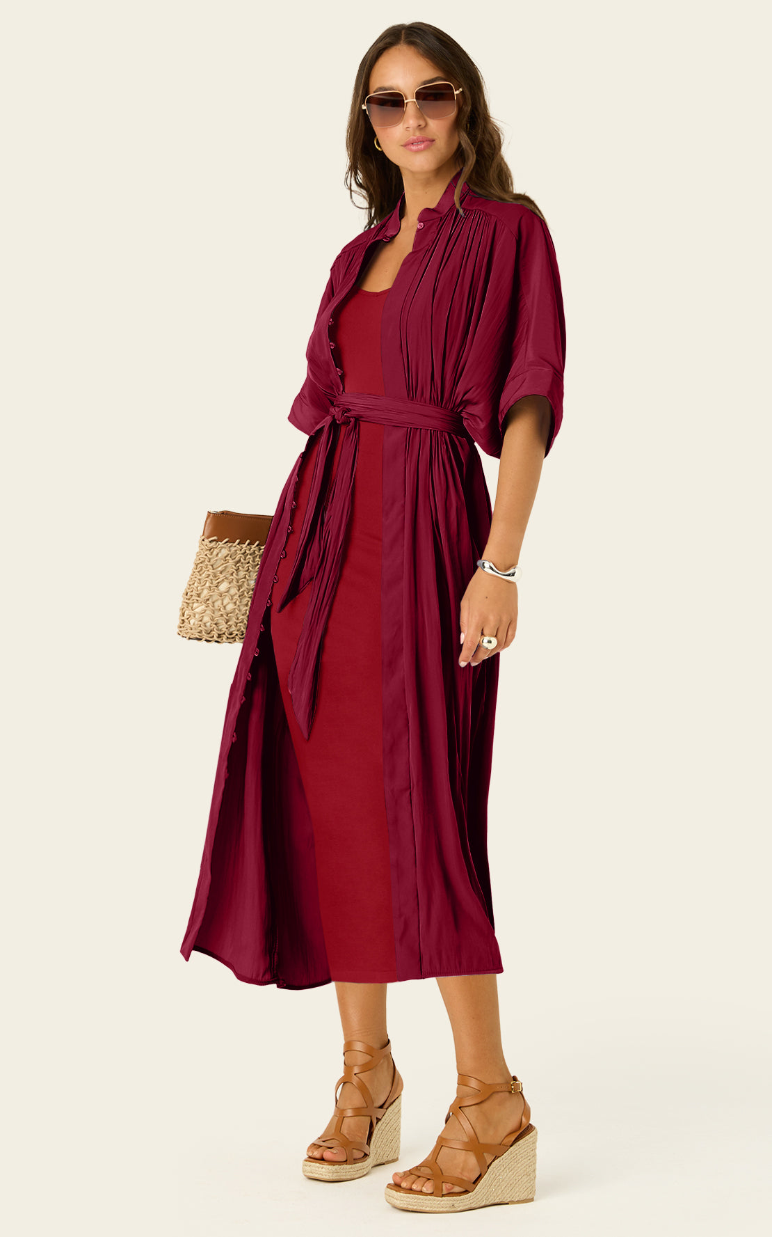 The Multiwear Shirt Dress - Blackberry, Grande
