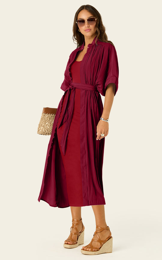 The Multiwear Shirt Dress - Blackberry, Grande
