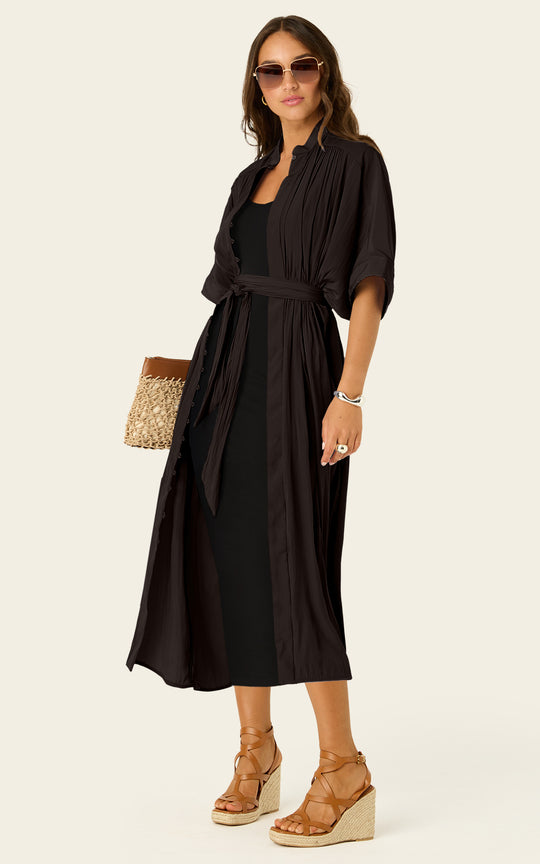 The Multiwear Shirt Dress - Black, Grande