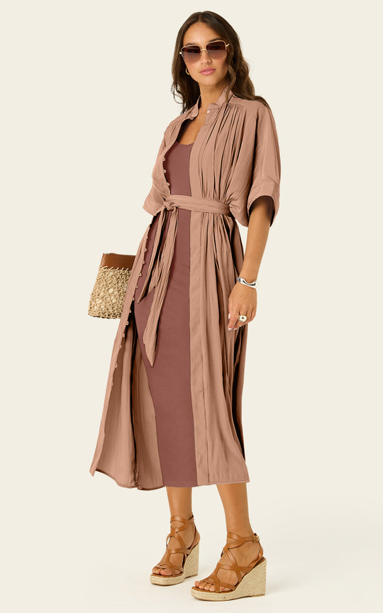 The Multiwear Shirt Dress - Chai Chameau, Grande