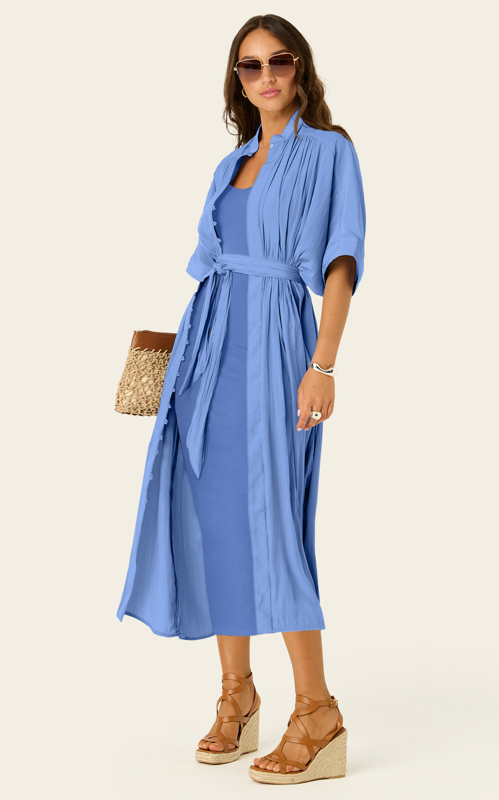 The Multiwear Shirt Dress - Cornflower, Grande