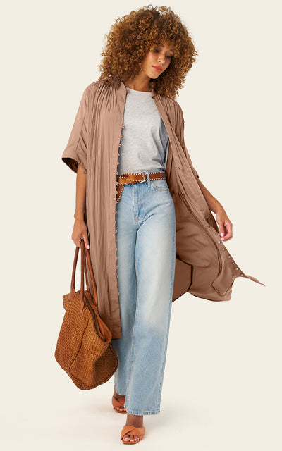 The Multiwear Shirt Dress - Chai Chameau, Midi