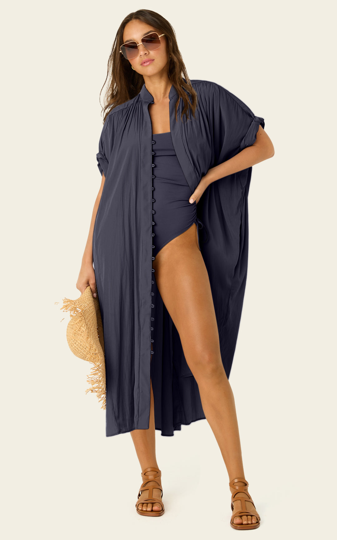 The Multiwear Shirt Dress - Skyfall Grey, Grande