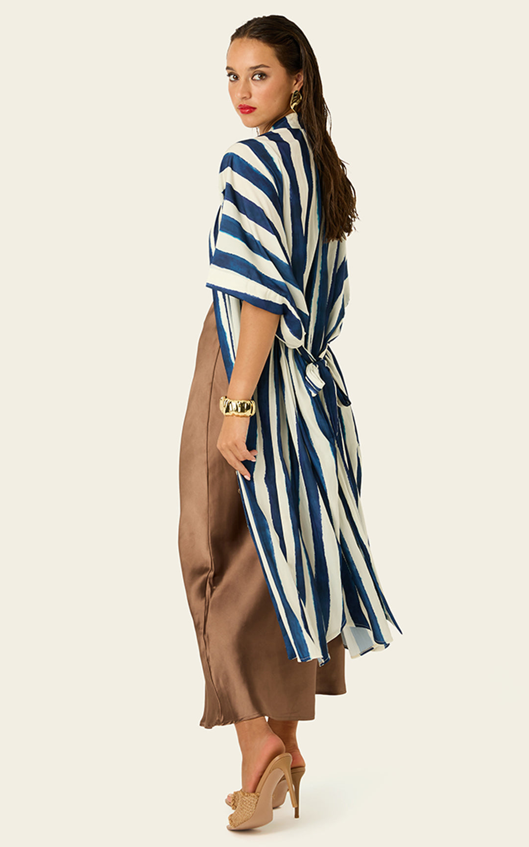 The Multiwear Shirt Dress - Shibori Stripe, Midi