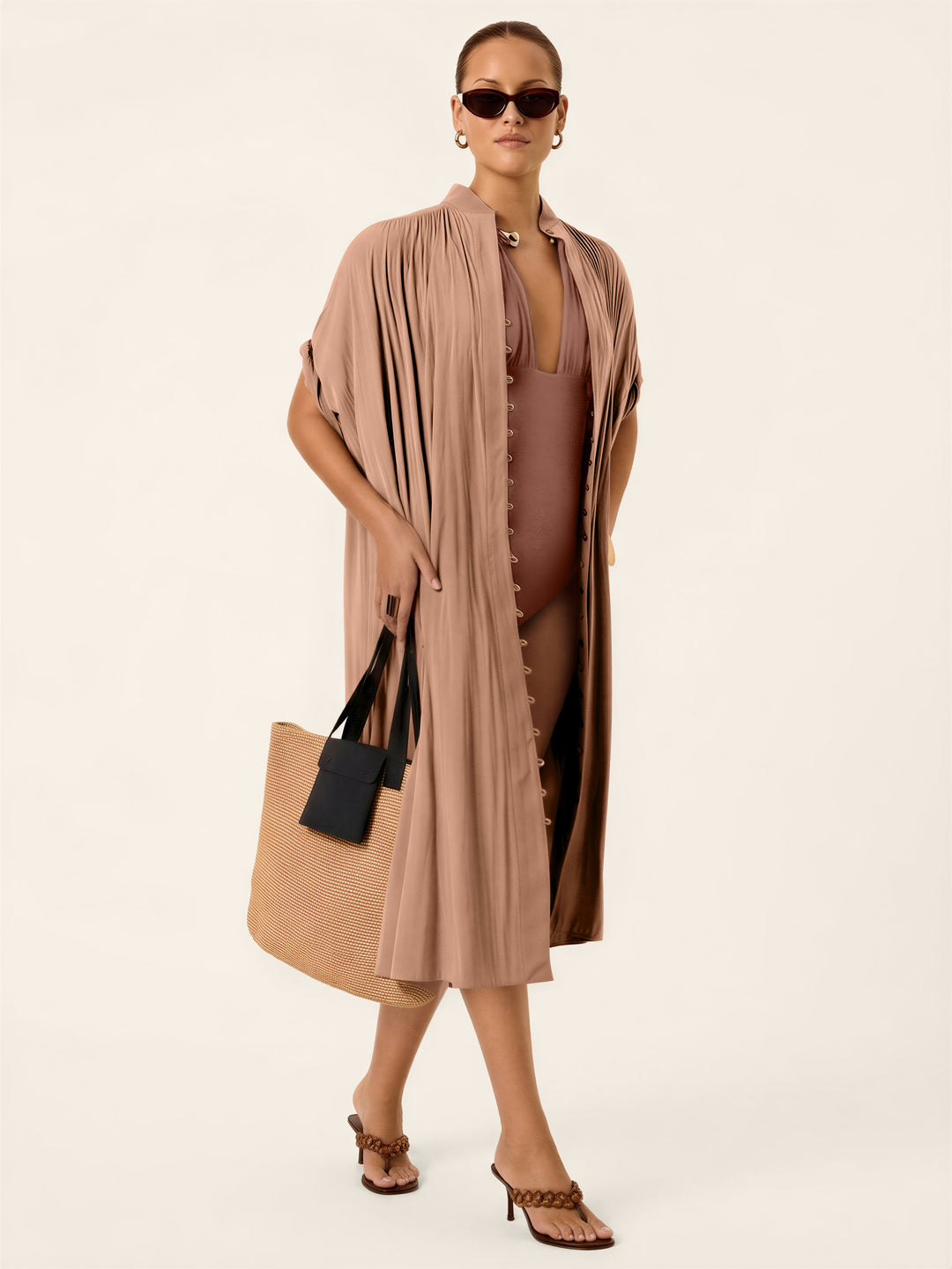 The Multiwear Shirt Dress - Chai Chameau, Midi