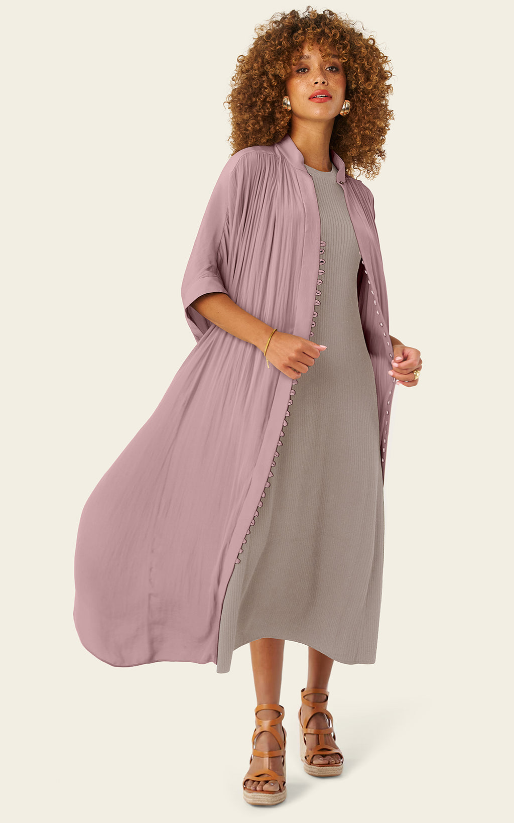The Multiwear Shirt Dress - Mauve Maxime #9, Grande