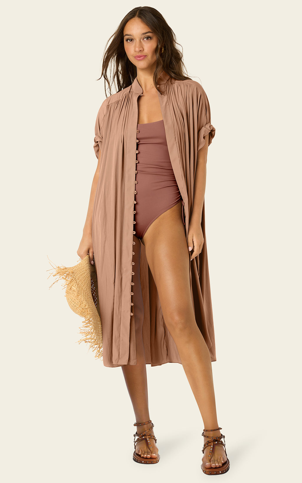 The Multiwear Shirt Dress - Chai Chameau, Petite