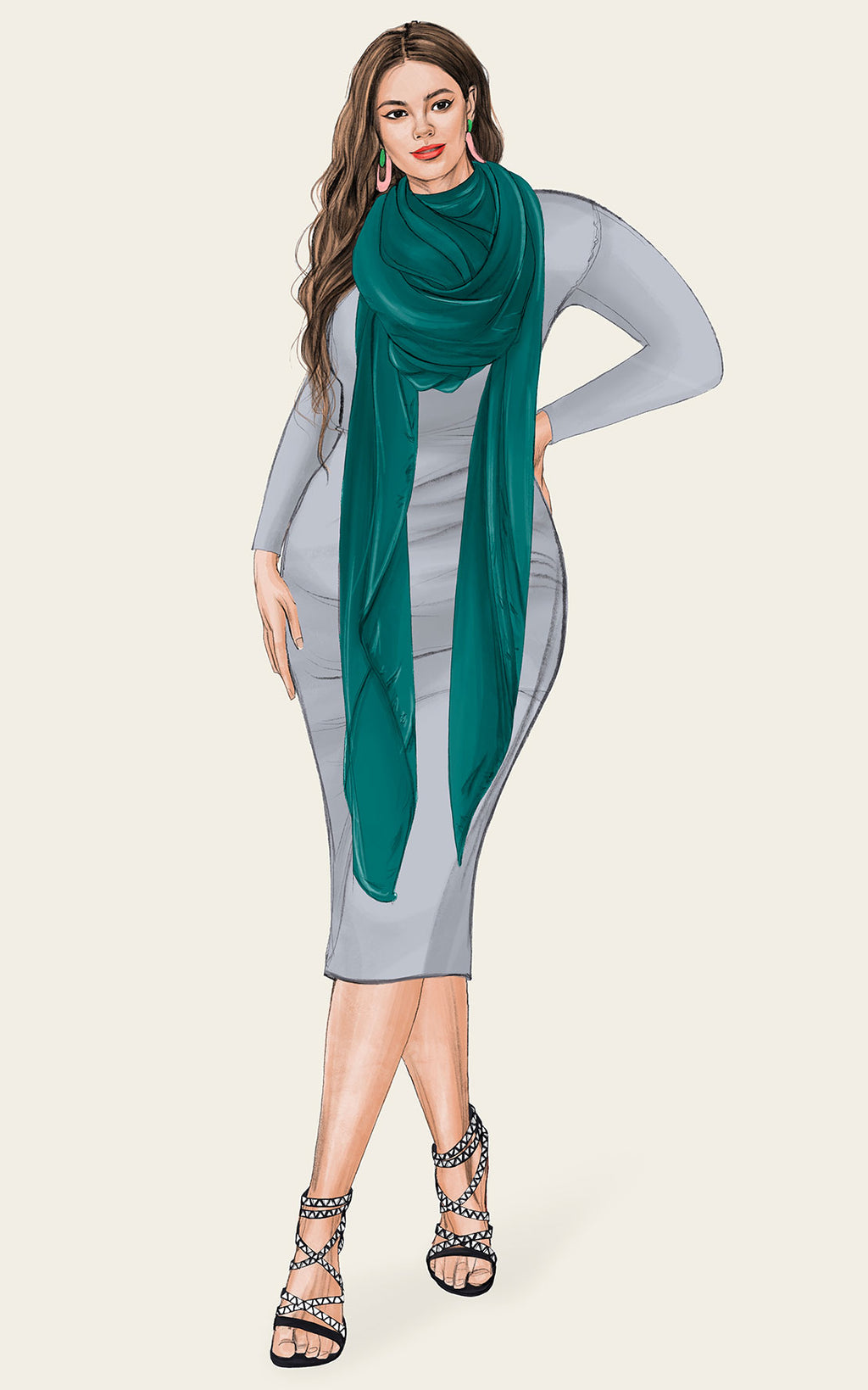 The Luxury Multiwear Wrap / juniper