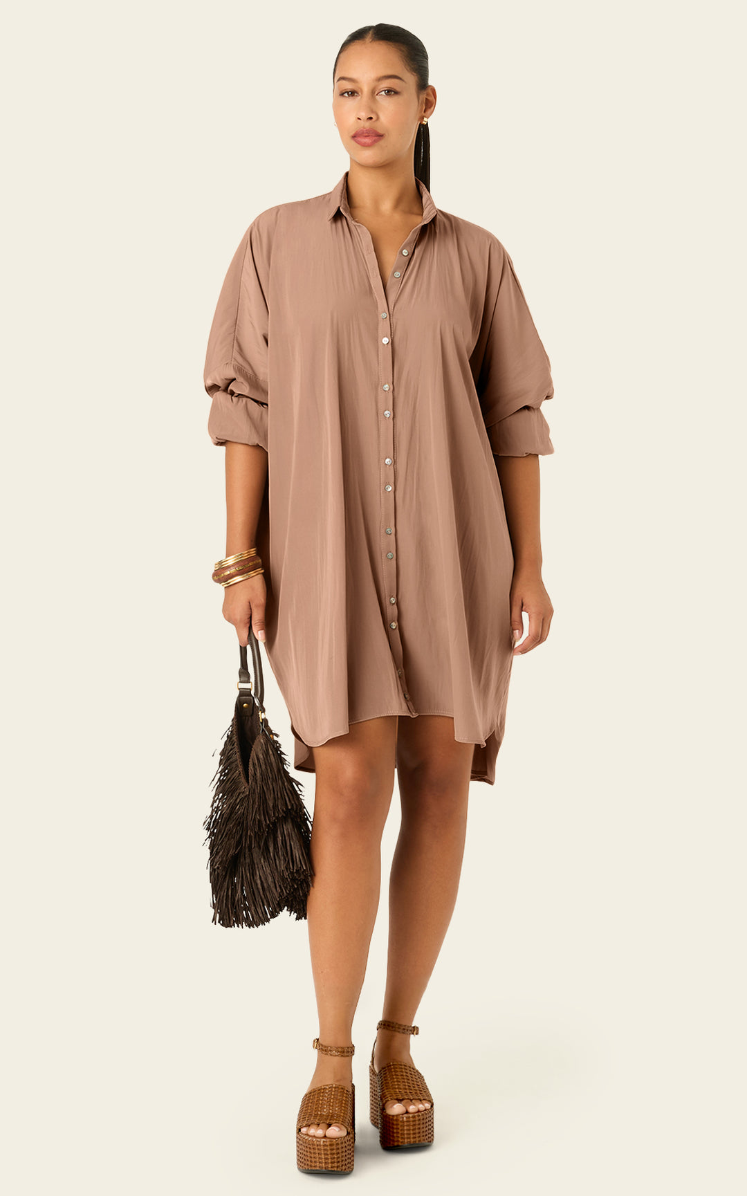 The Luxe Draper Shirt - Chai Chameau