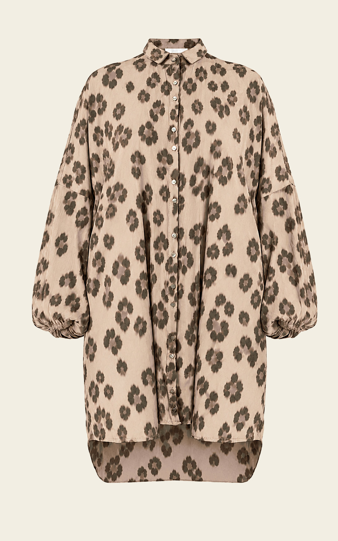 The Luxe Draper Shirt - Snow Leopard
