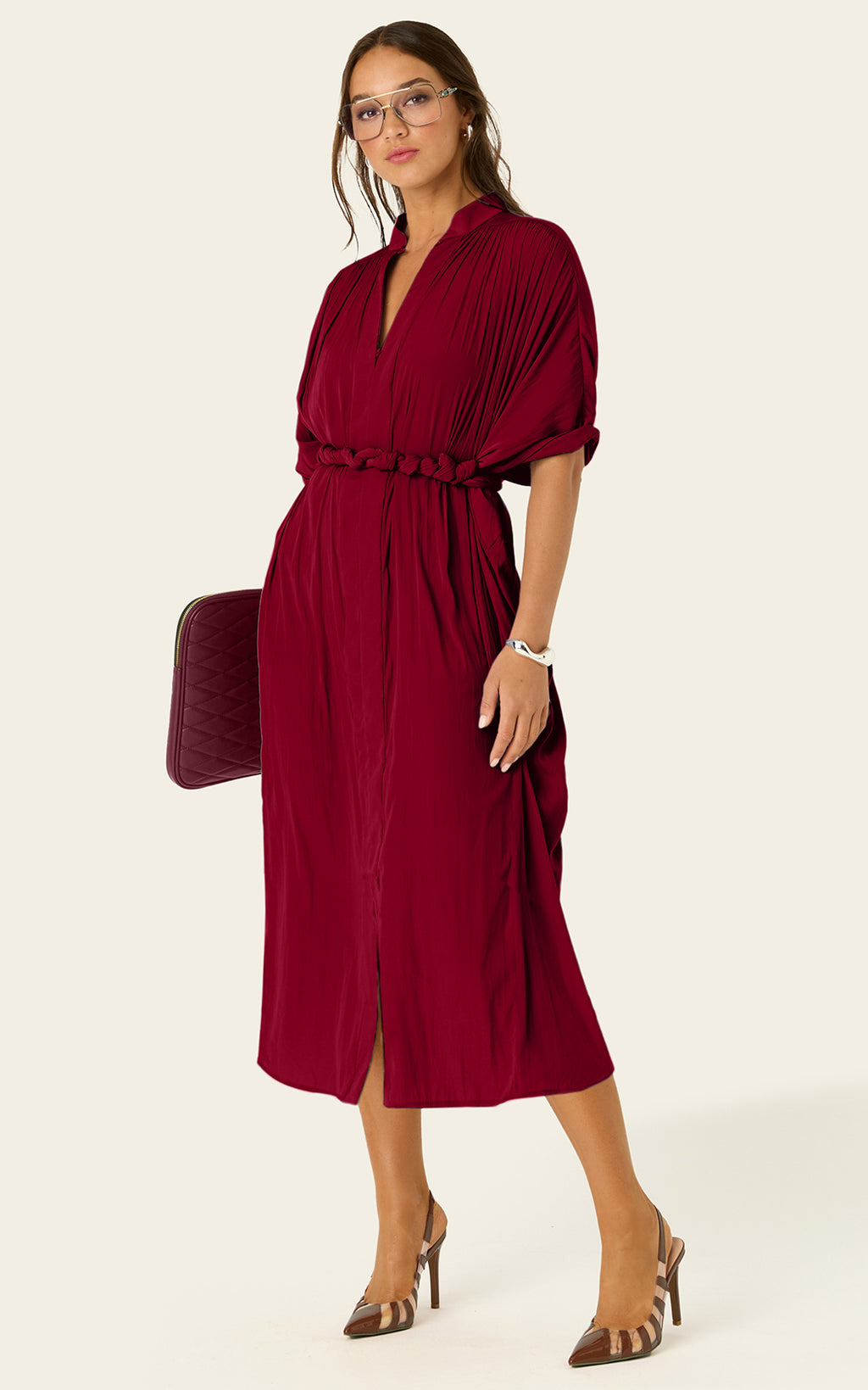 The Multiwear Shirt Dress - Blackberry, Grande