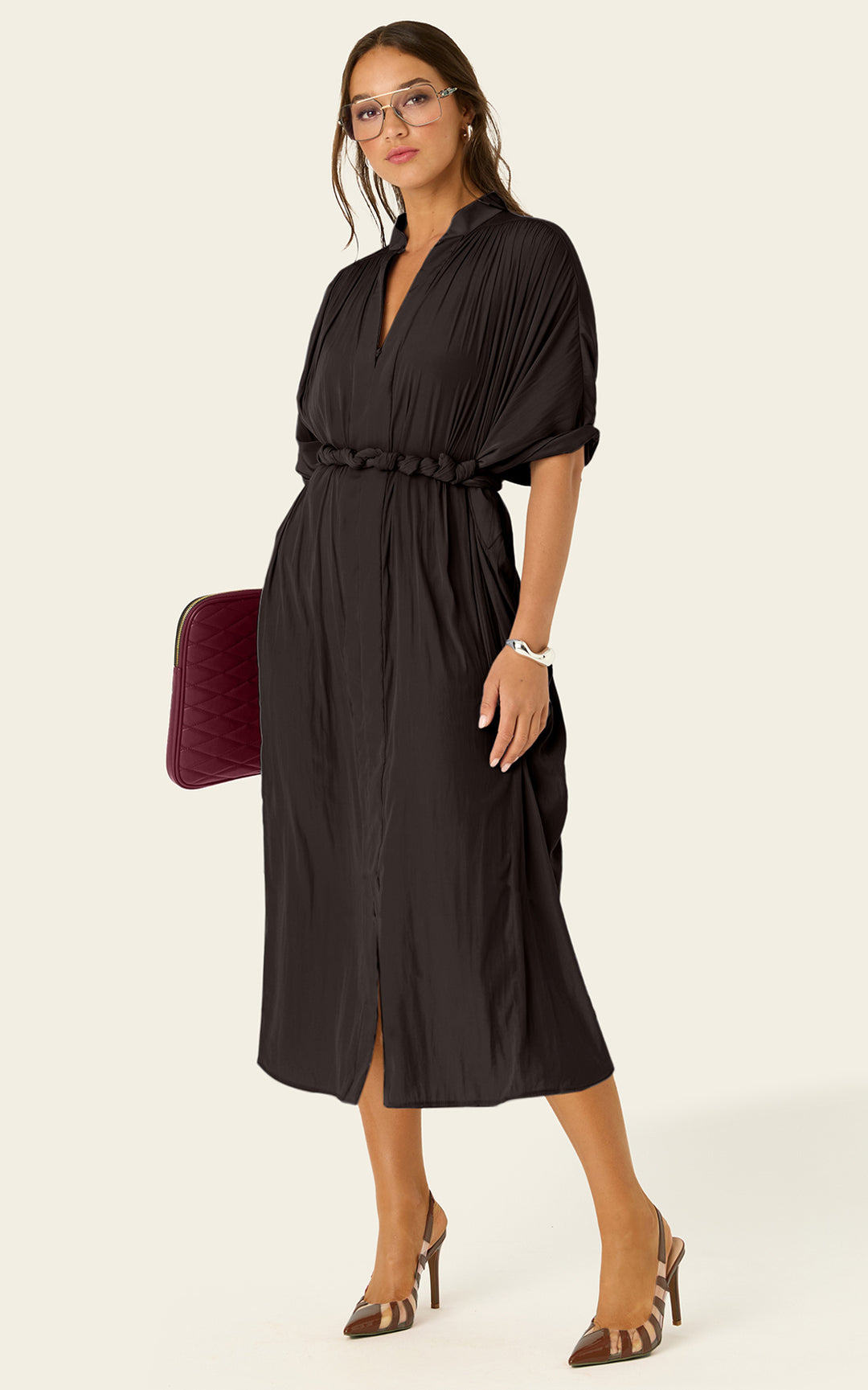 The Multiwear Shirt Dress - Black, Grande