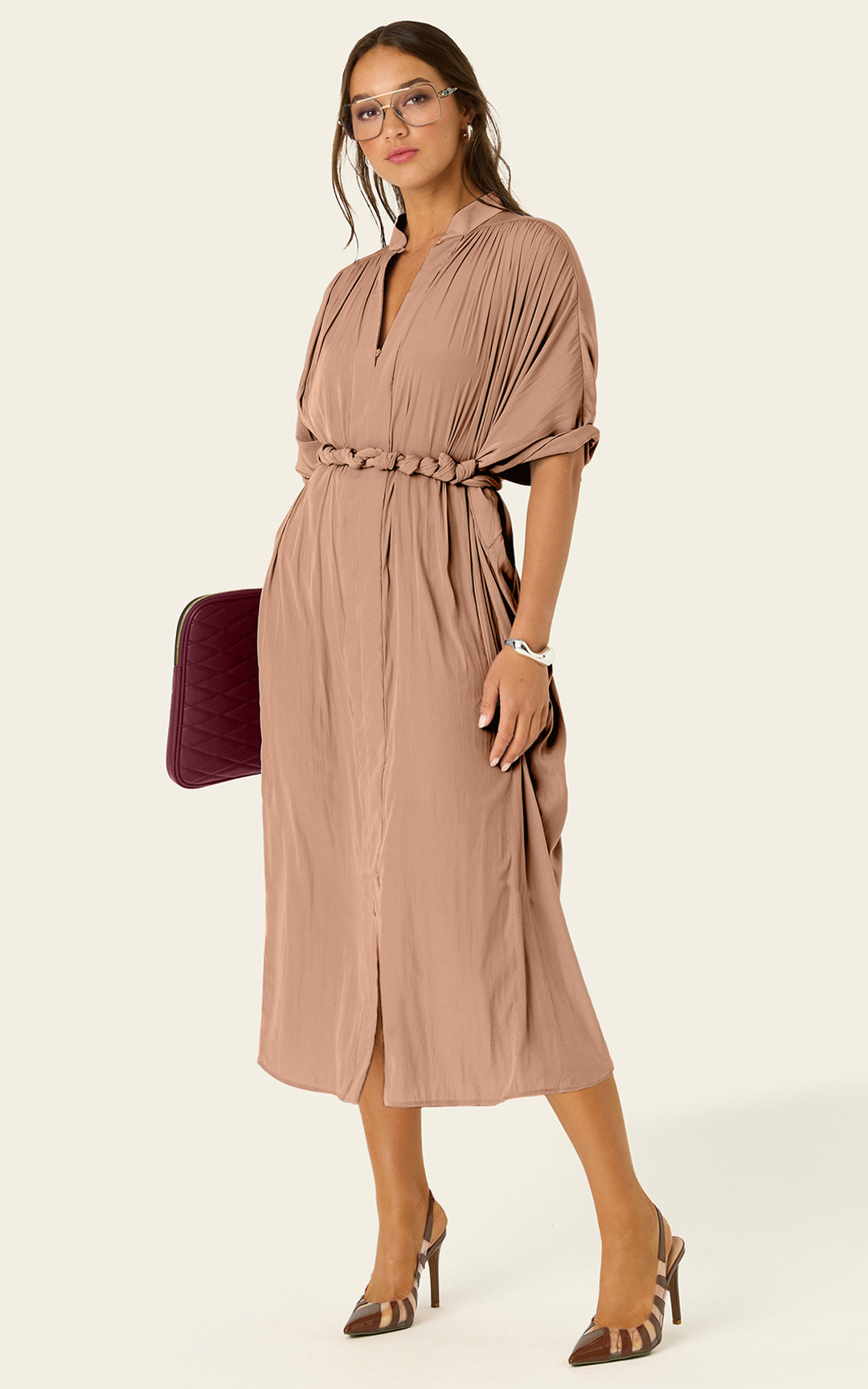 The Multiwear Shirt Dress - Chai Chameau, Grande