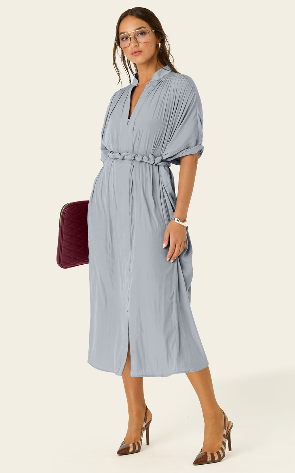 The Multiwear Shirt Dress - Moondust Grey, Grande