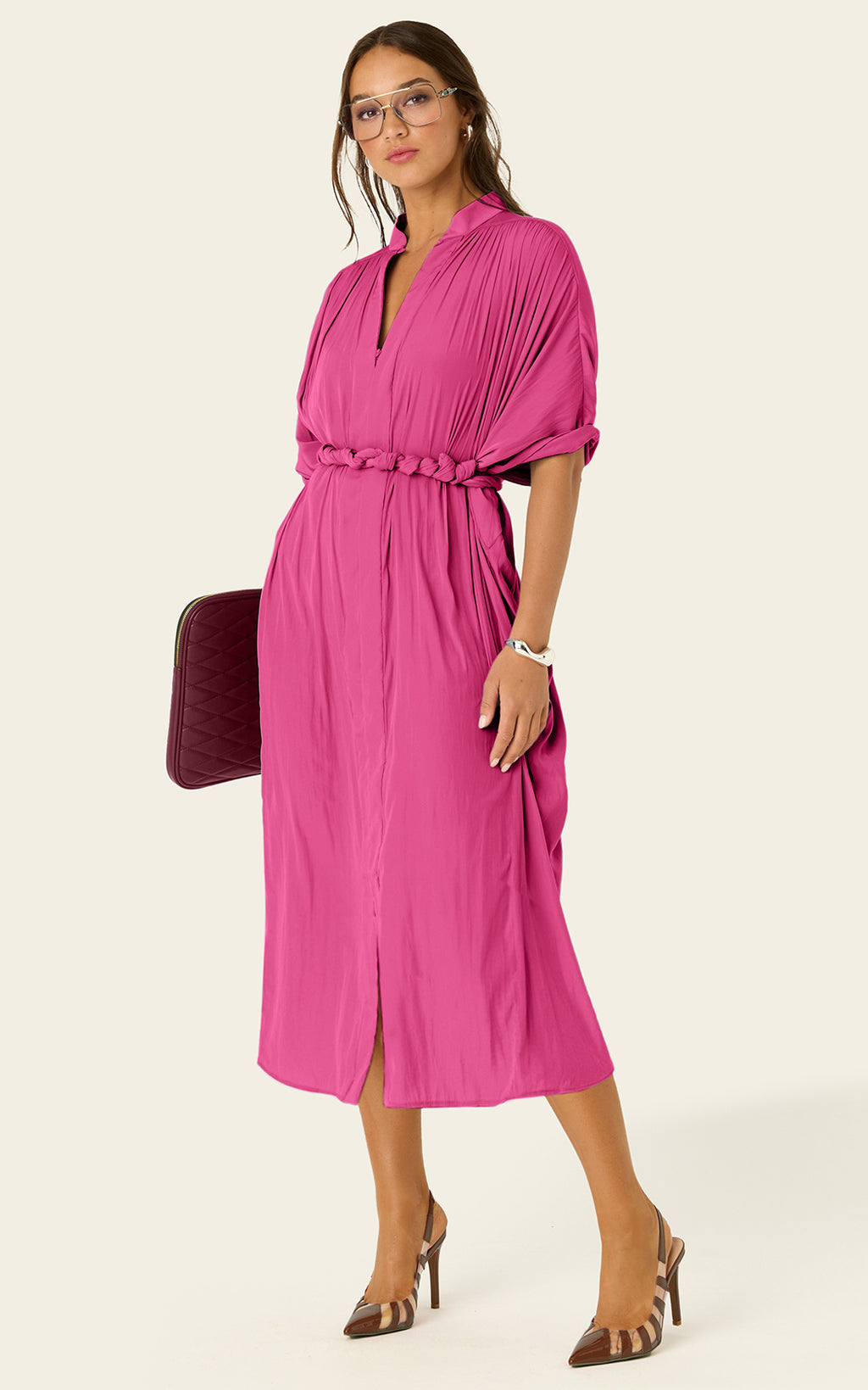 The Multiwear Shirt Dress - Peony Parfait, Grande