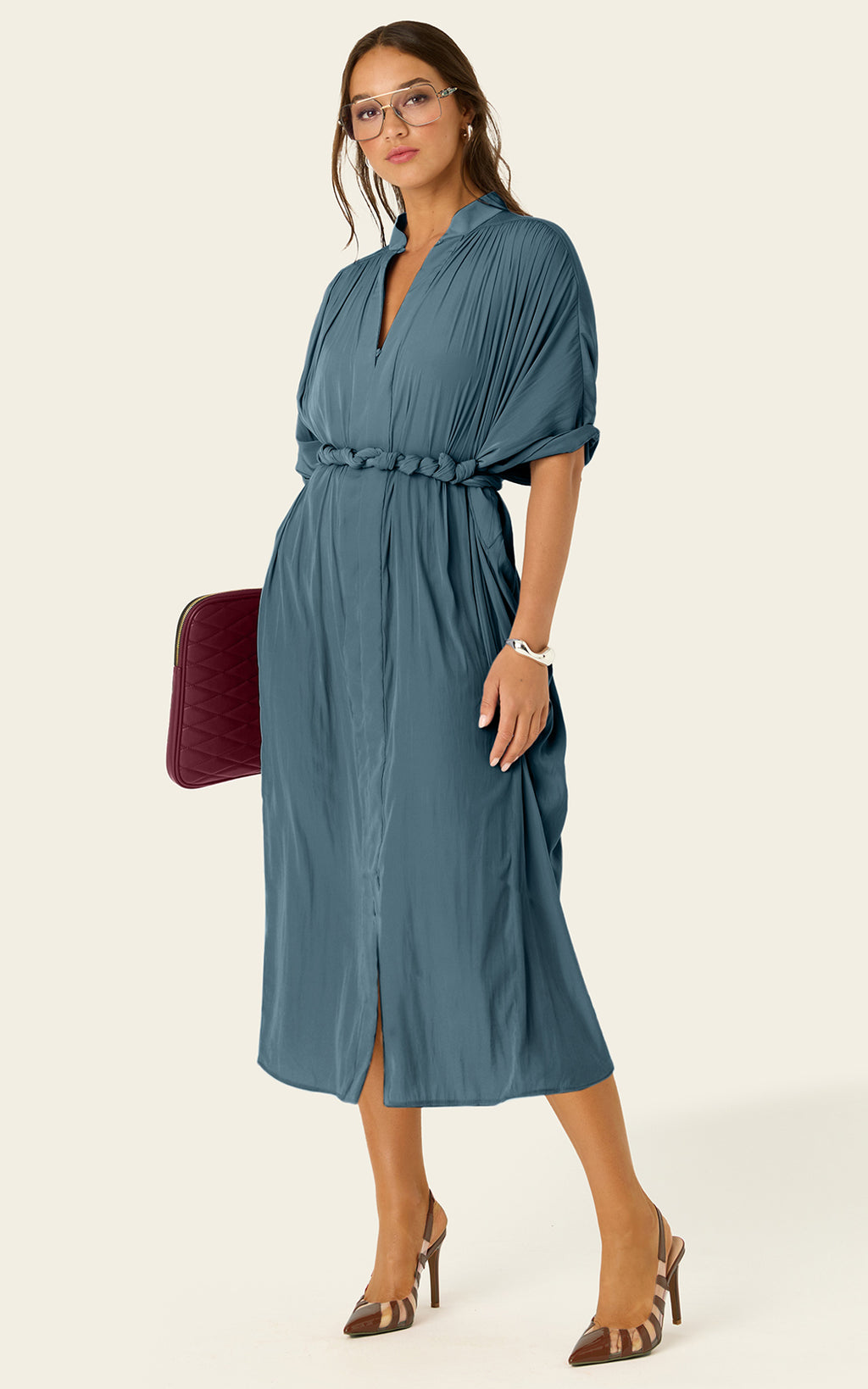 The Multiwear Shirt Dress - Deep Seafoam, Grande