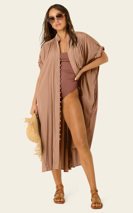 The Multiwear Shirt Dress - Chai Chameau, Grande