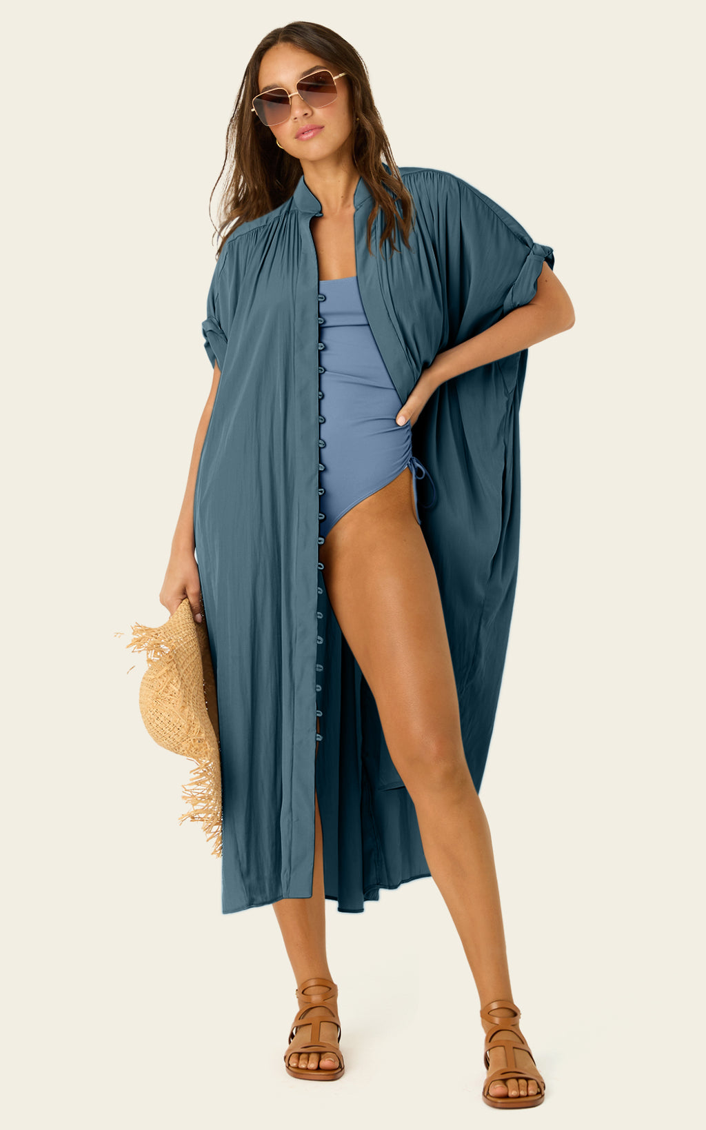 The Multiwear Shirt Dress - Deep Seafoam, Grande