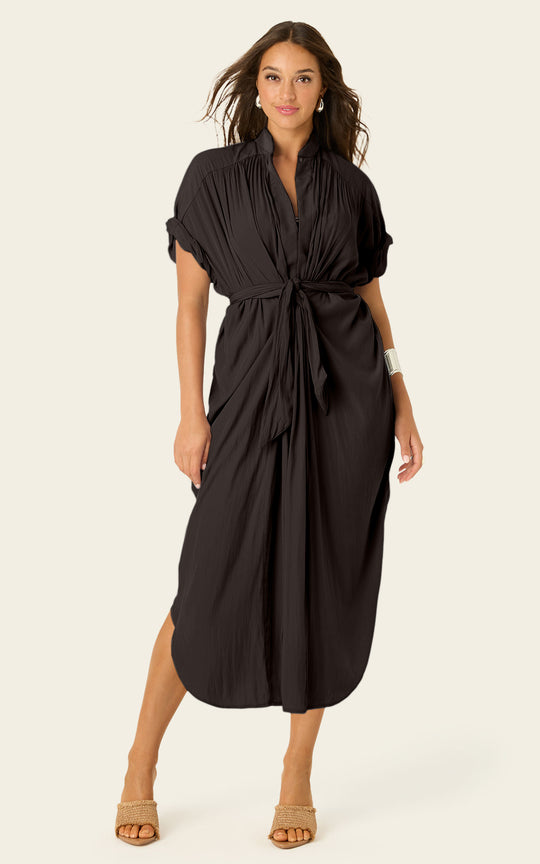 The Multiwear Shirt Dress - Black, Grande