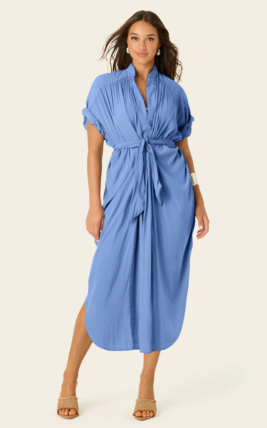 The Multiwear Shirt Dress - Cornflower, Grande