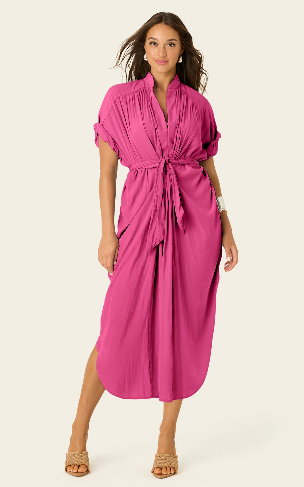 The Multiwear Shirt Dress - Peony Parfait, Grande