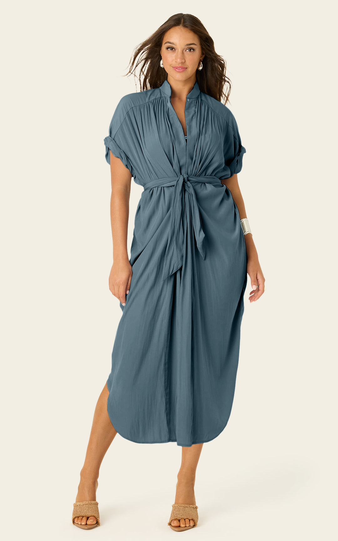 The Multiwear Shirt Dress - Deep Seafoam, Grande