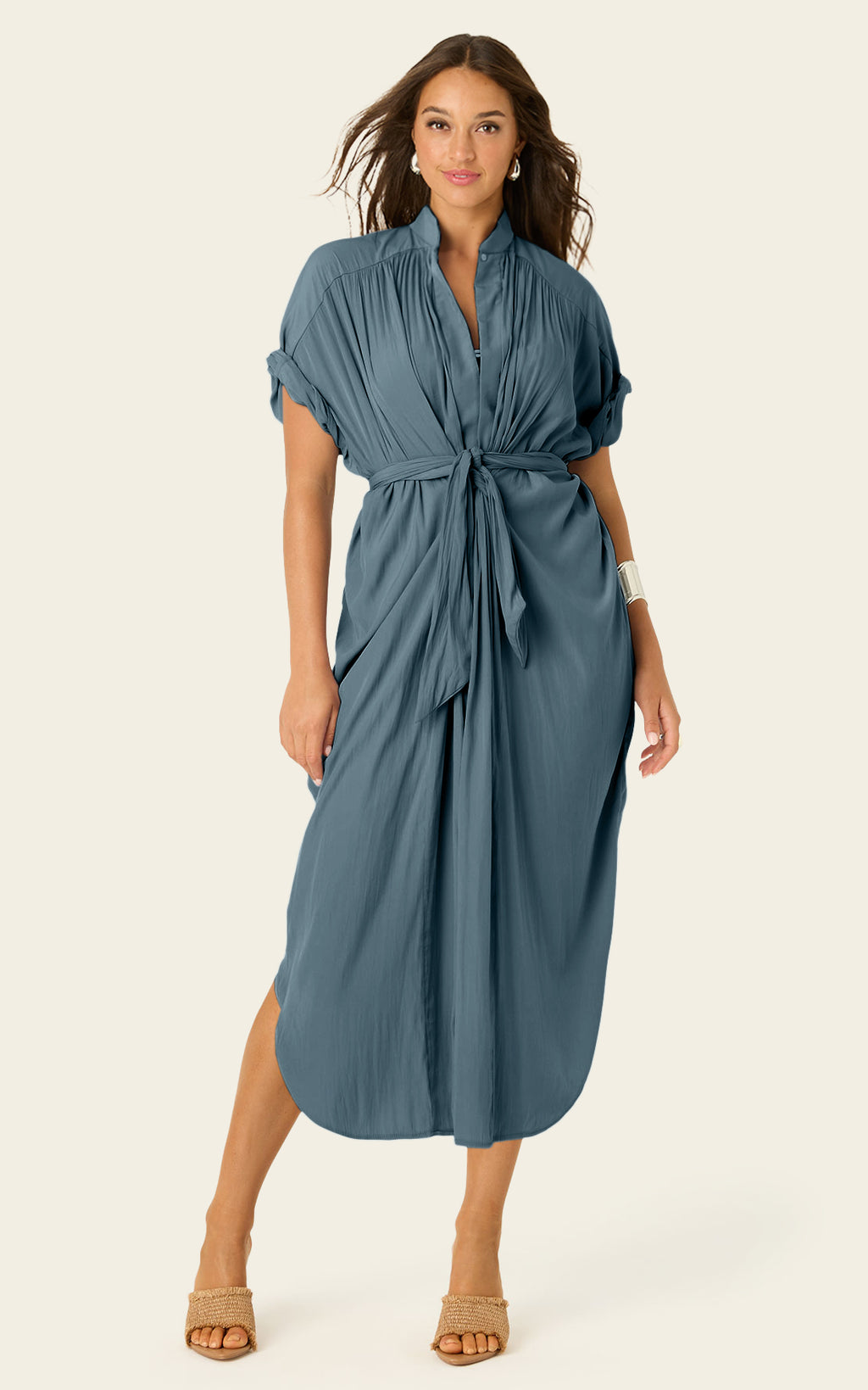 The Multiwear Shirt Dress - Deep Seafoam, Grande