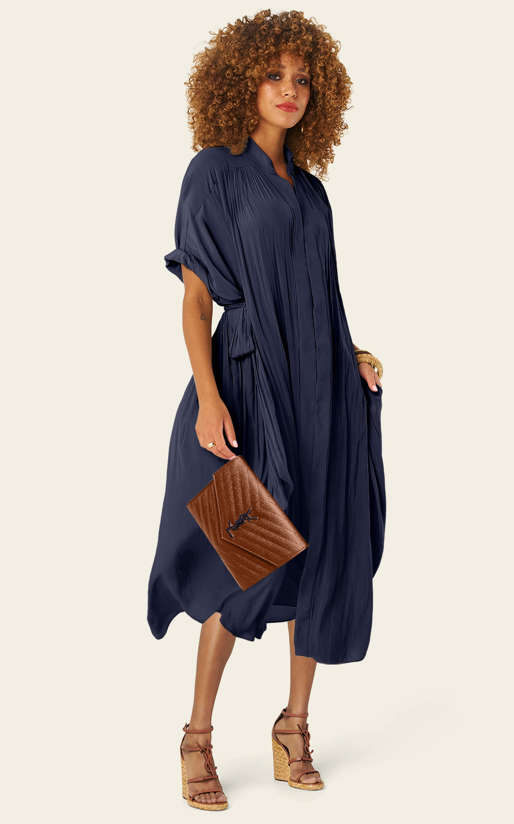 The Multiwear Shirt Dress - Night Sea, Grande