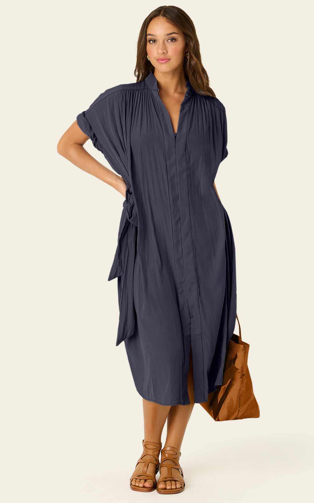 The Multiwear Shirt Dress - Skyfall Grey, Grande
