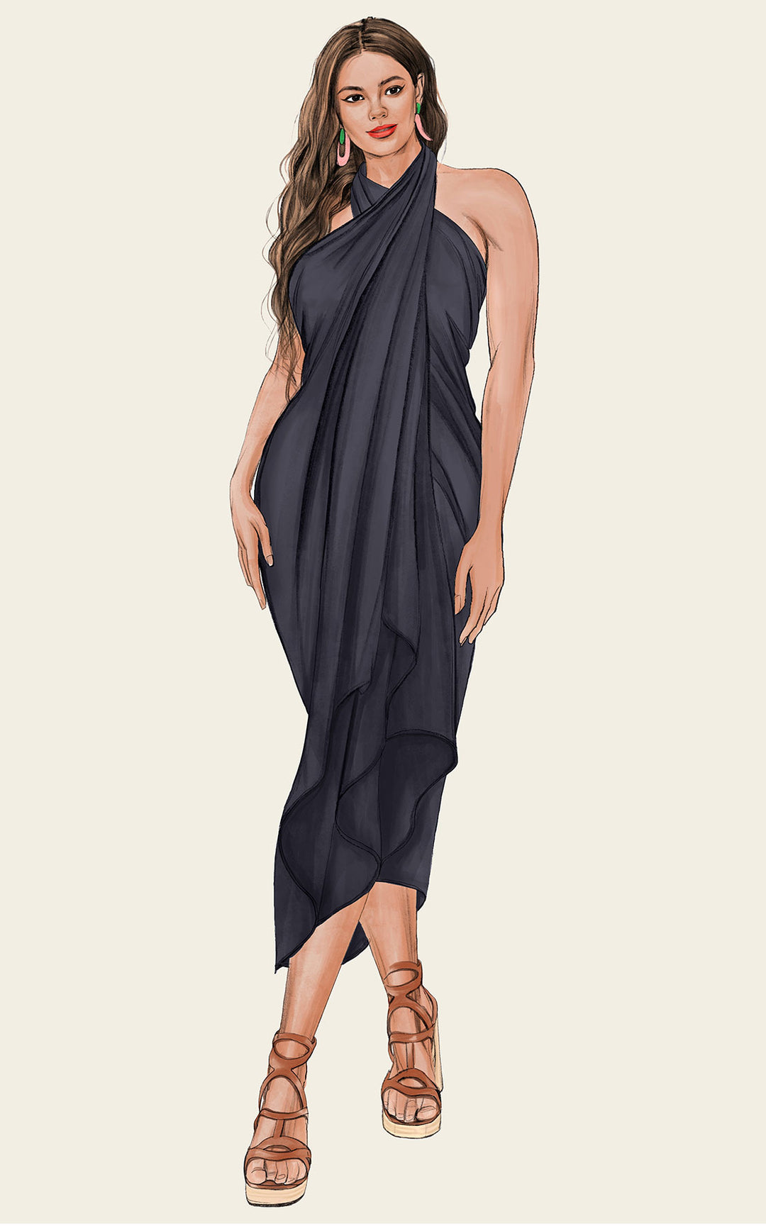 The Luxury Multiwear Wrap / skyfall grey