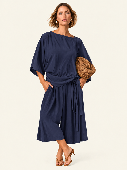 The Luxe Culotte Short - Night Sea