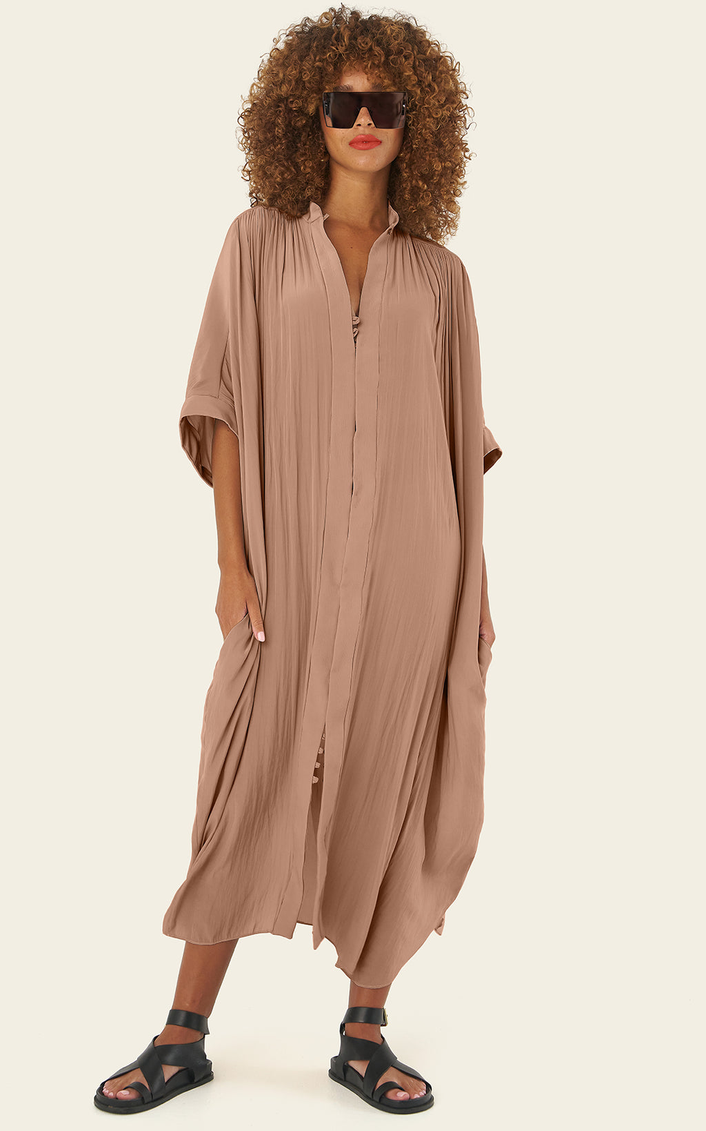 The Multiwear Shirt Dress - Chai Chameau, Grande