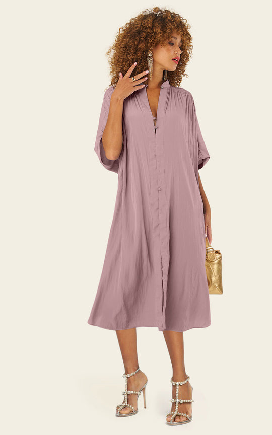 The Multiwear Shirt Dress - Mauve Maxime #9, Petite