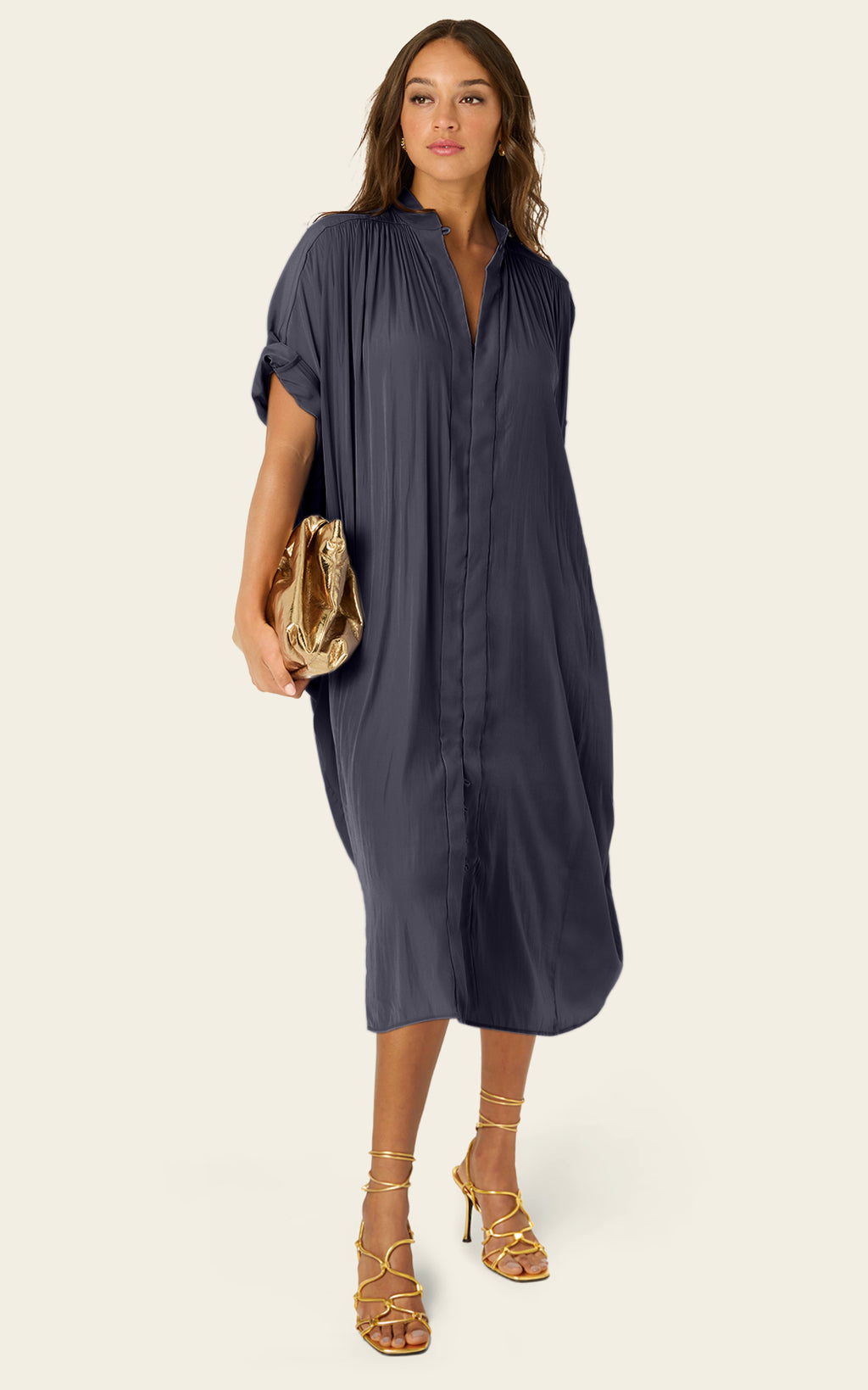 The Multiwear Shirt Dress - Skyfall Grey, Petite