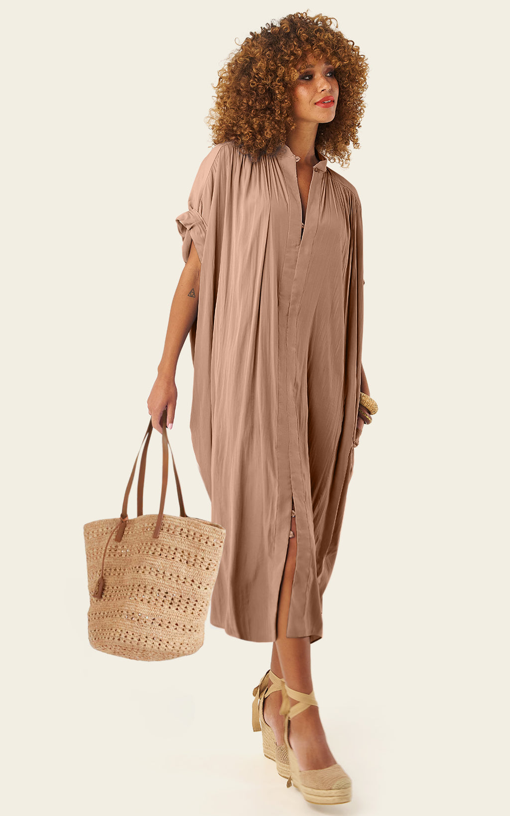 The Multiwear Shirt Dress - Chai Chameau, Grande