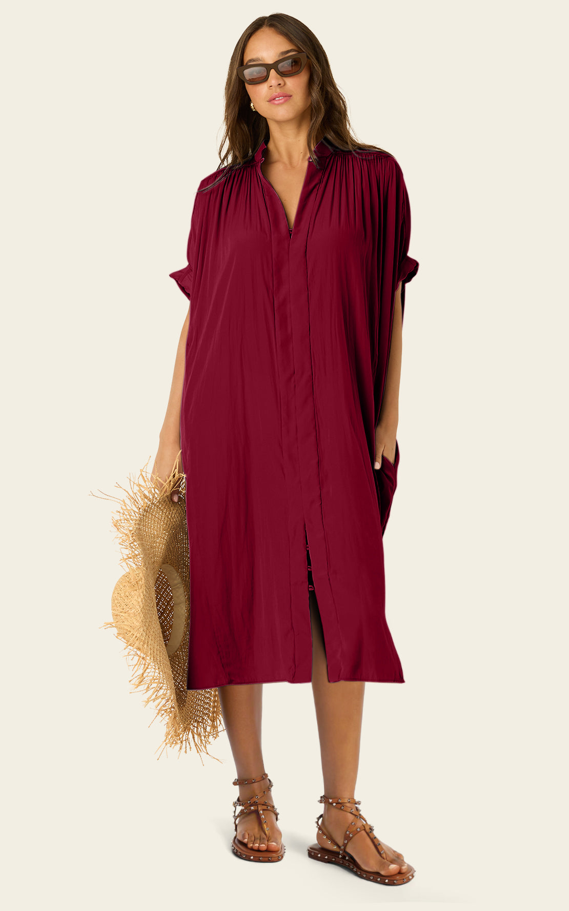 The Multiwear Shirt Dress - Blackberry, Petite