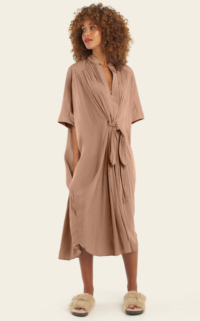 The Multiwear Shirt Dress - Chai Chameau, Midi