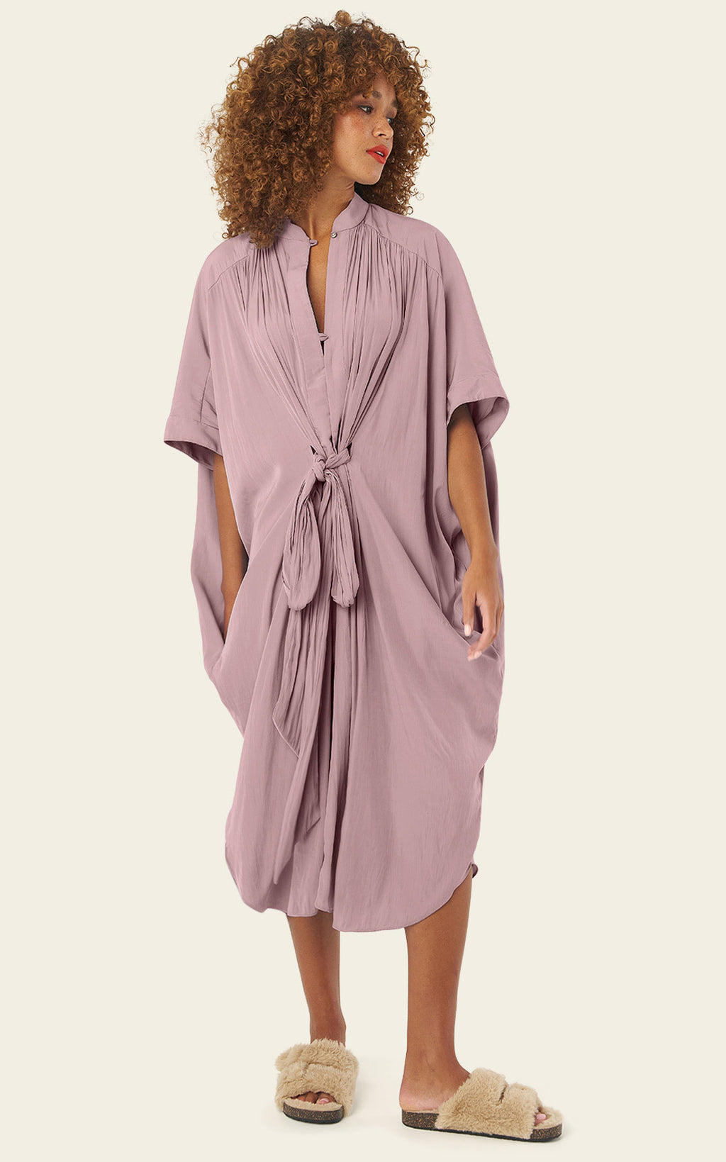 The Multiwear Shirt Dress - Mauve Maxime #9, Midi