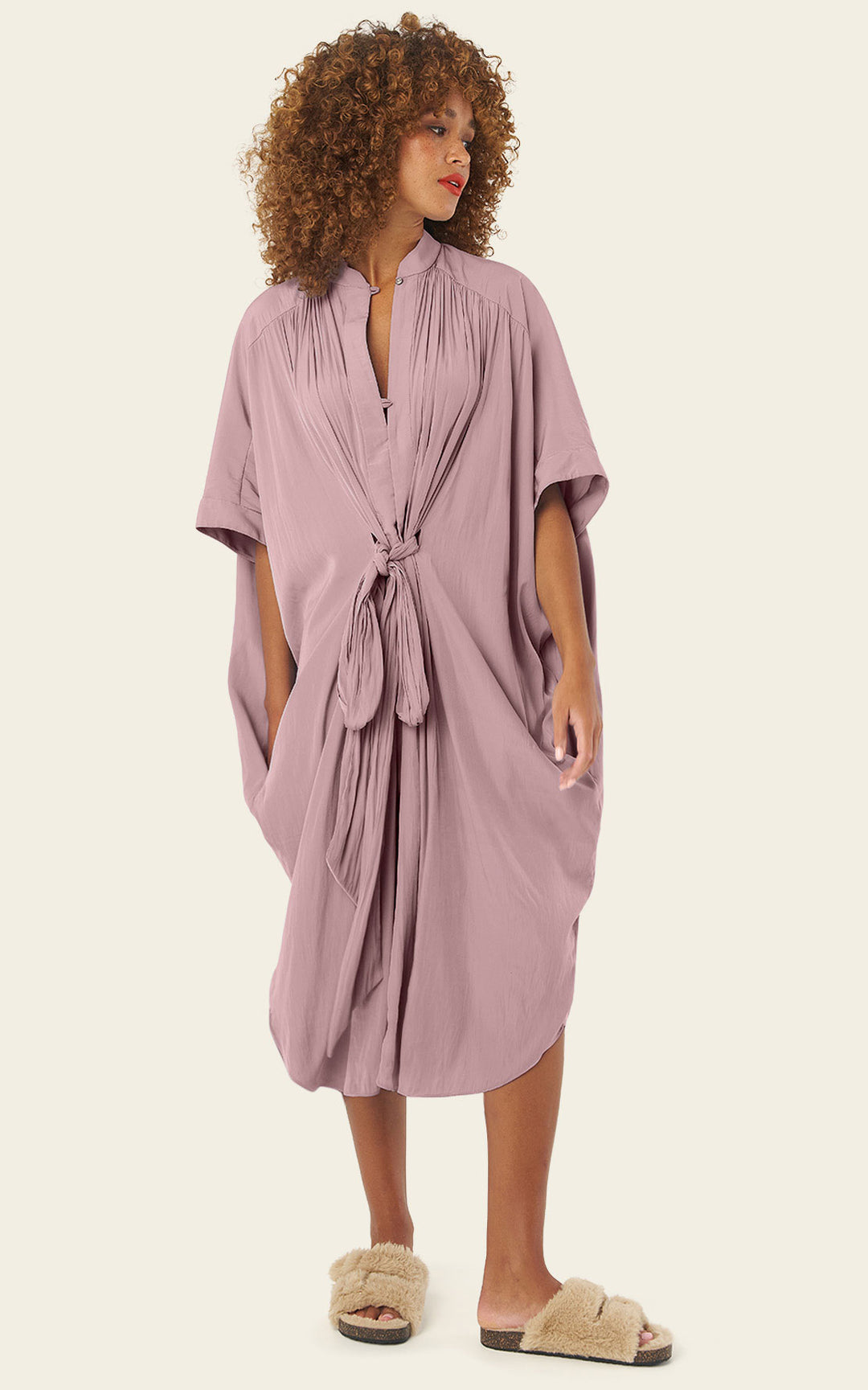 The Multiwear Shirt Dress - Mauve Maxime #9, Petite