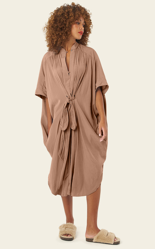 The Multiwear Shirt Dress - Chai Chameau, Petite