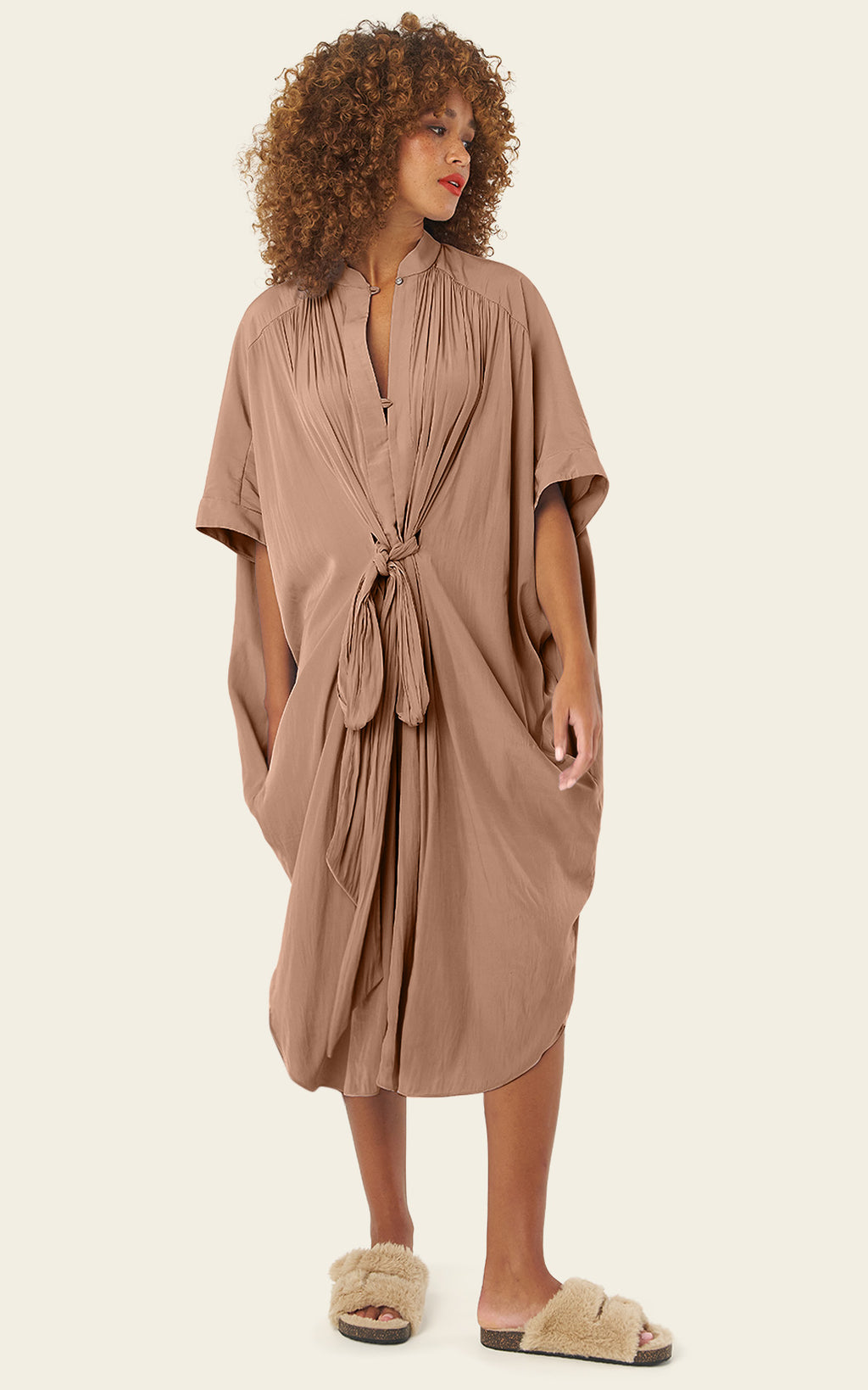 The Multiwear Shirt Dress - Chai Chameau, Petite