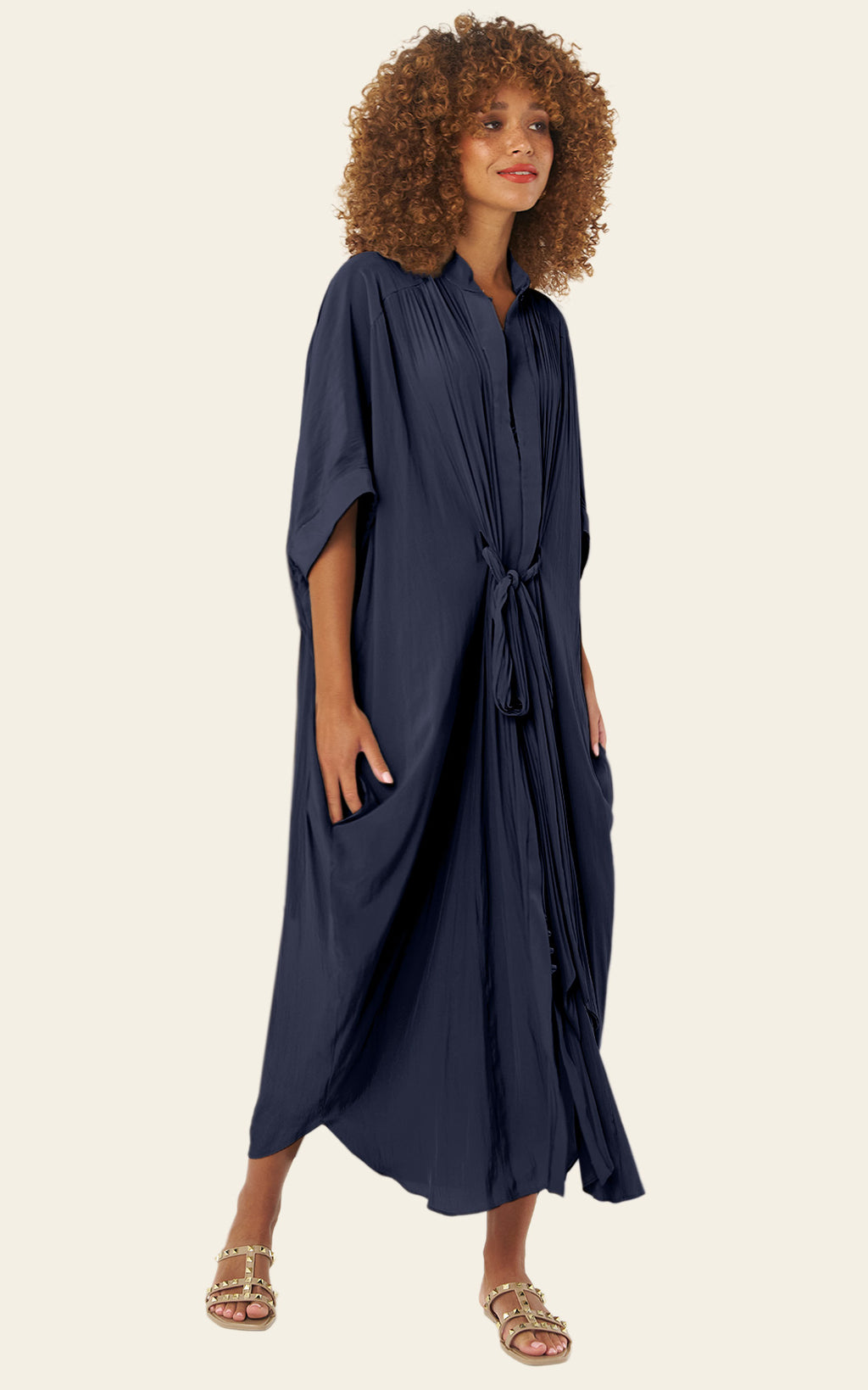 The Multiwear Shirt Dress - Night Sea, Grande