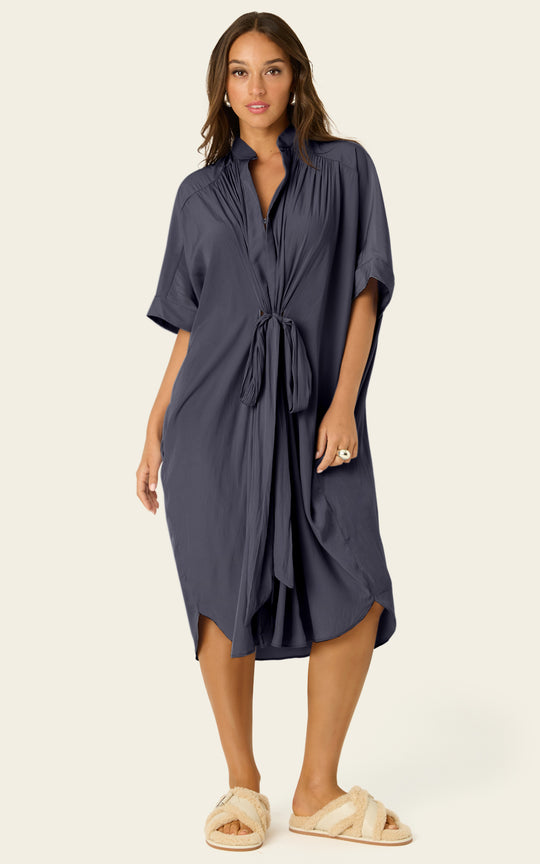 The Multiwear Shirt Dress - Skyfall Grey, Petite