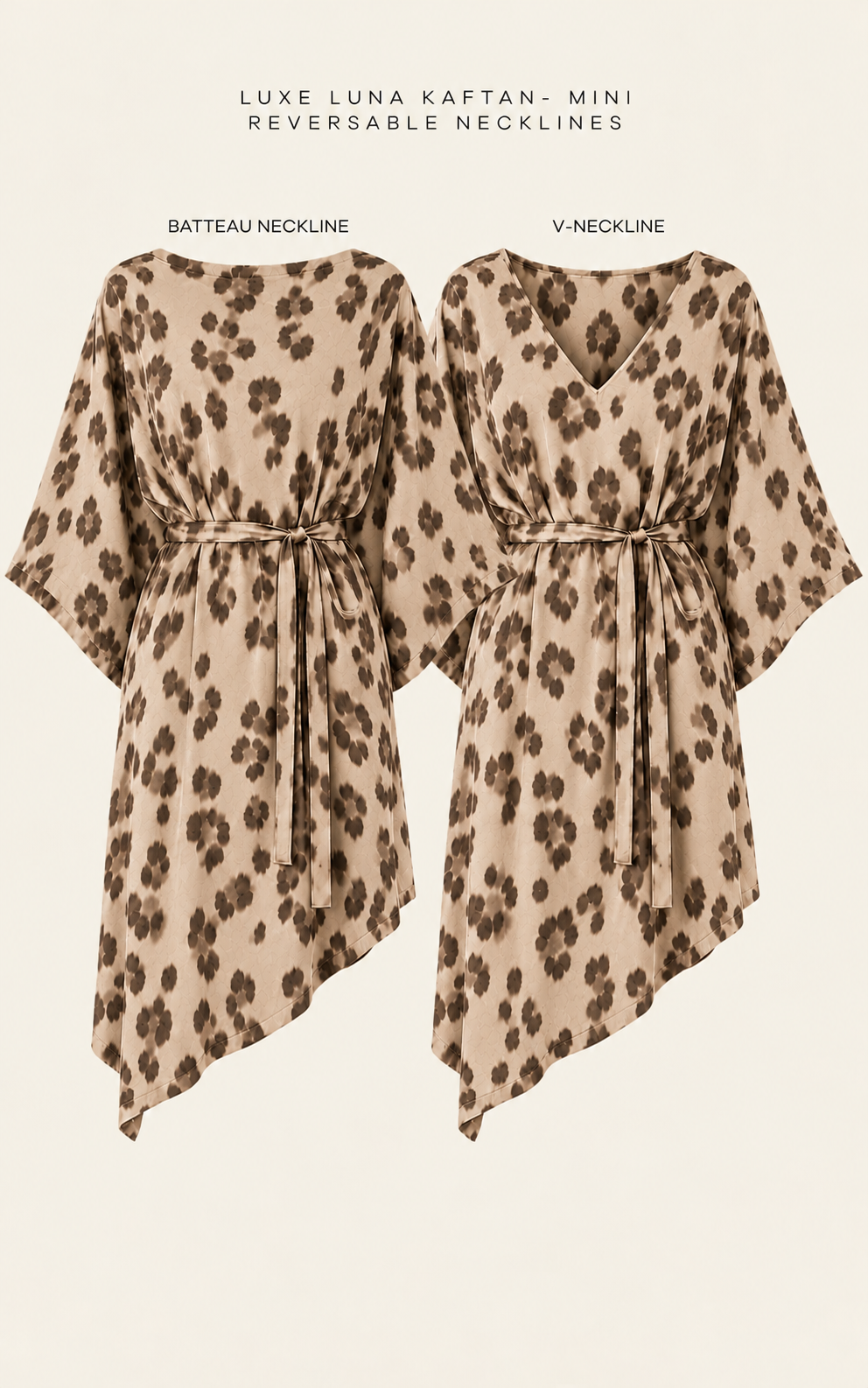 The Luxe Luna Mini Kaftan - Snow Leopard