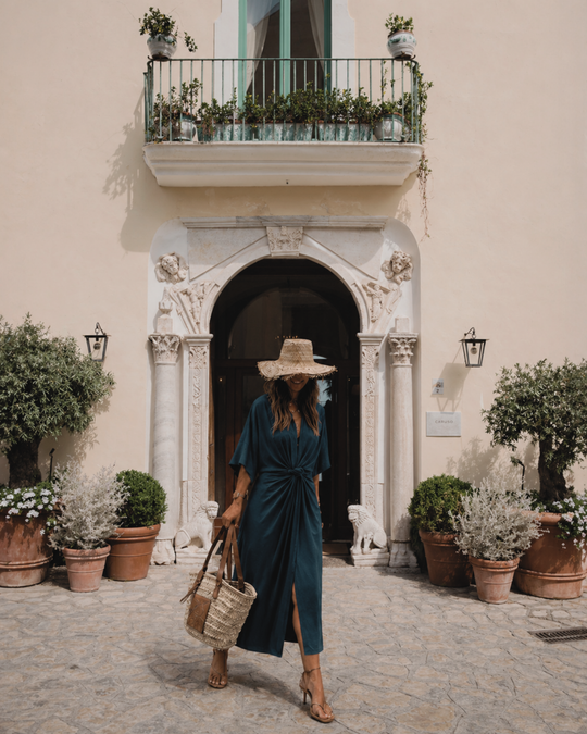 The Multiwear Shirt Dress - Night Sea, Midi