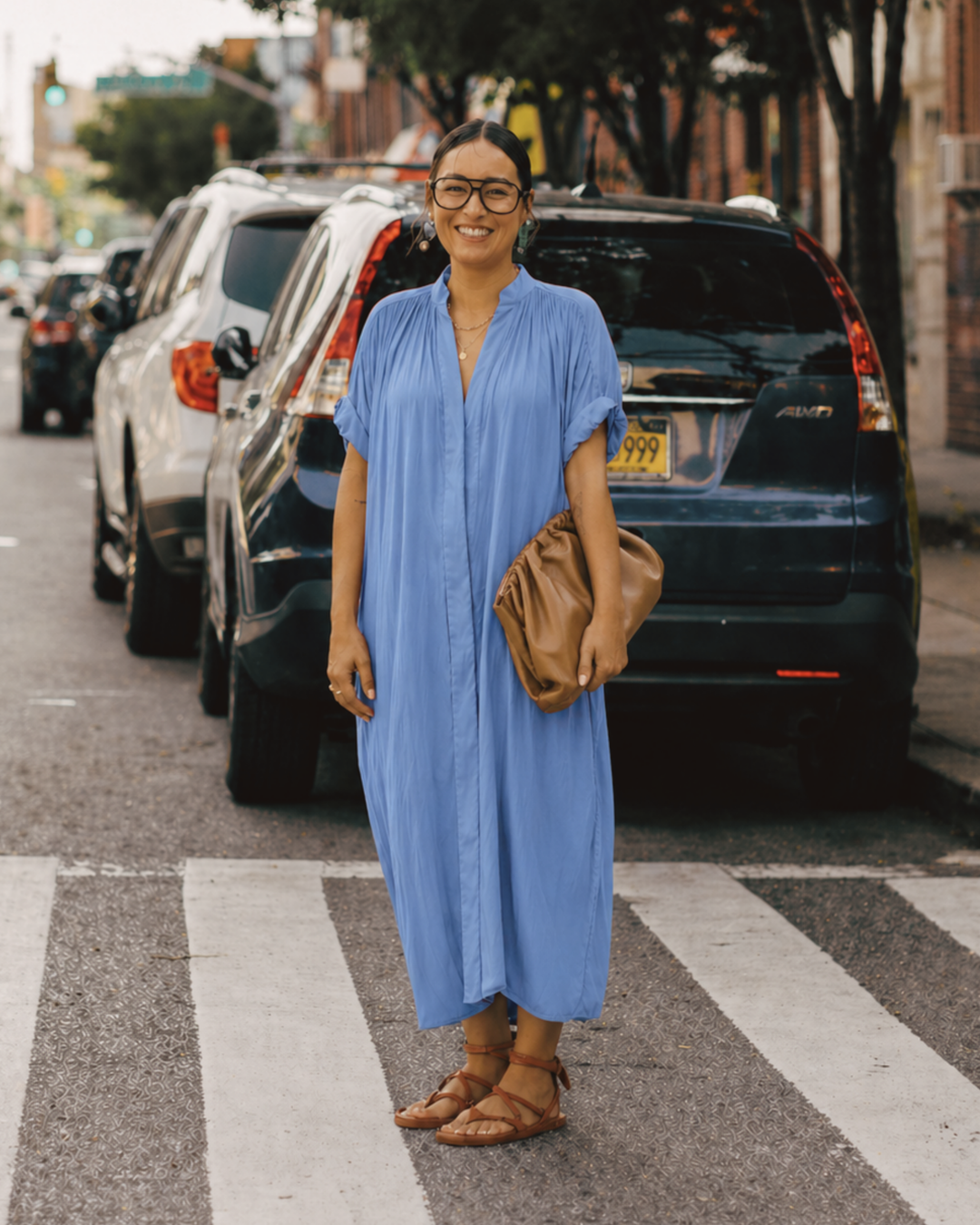 The Multiwear Shirt Dress - Cornflower, Midi
