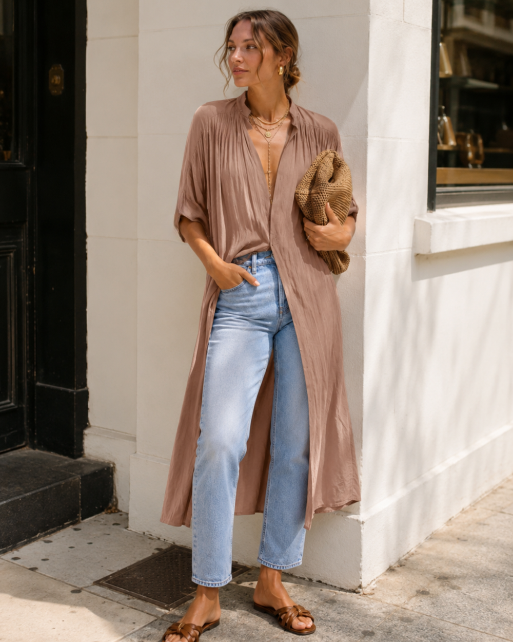 The Multiwear Shirt Dress - Chai Chameau, Grande