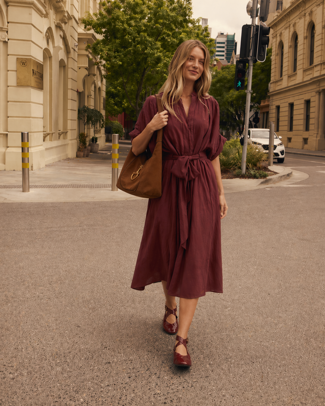 The Multiwear Shirt Dress - Port Cacao Linen Petite