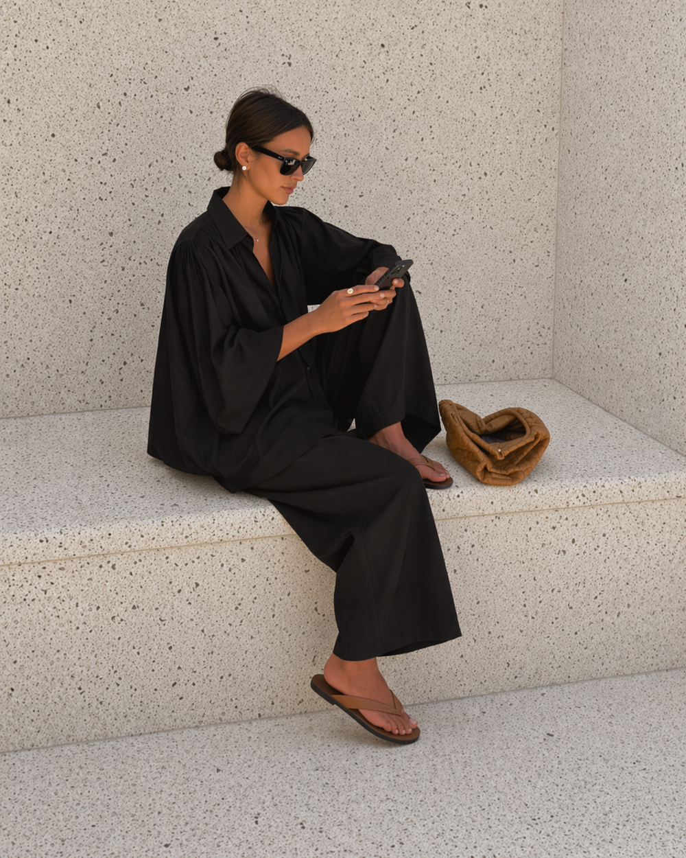 The Luxe Draper Shirt - Black