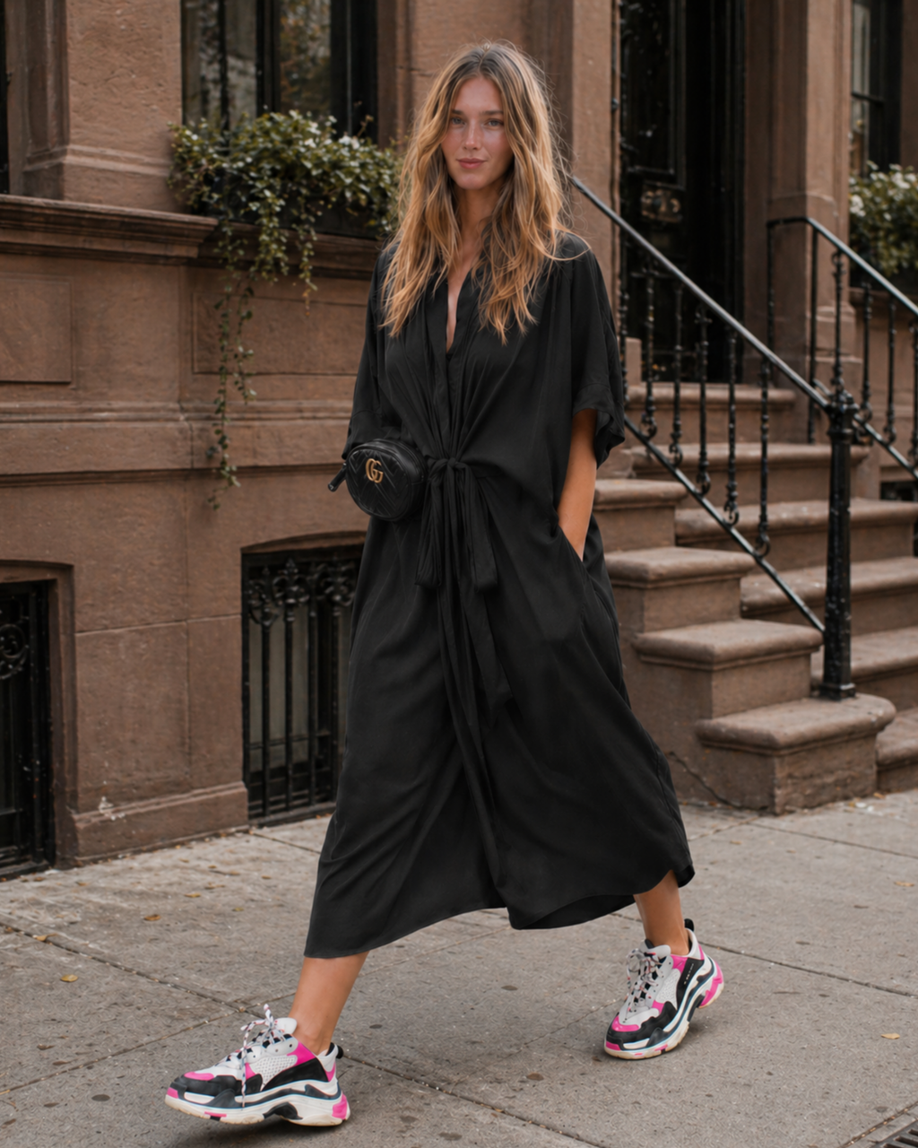 The Multiwear Shirt Dress - Black Linen Petite